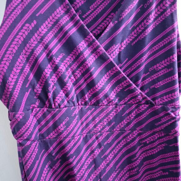 Eddie Bauer Purple Print Sleeveless Dress M – Classic, Minimalist, Workwear - Picture 3 of 7